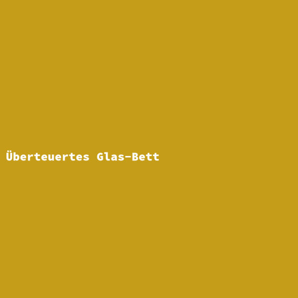 Überteuertes Glas-Bett