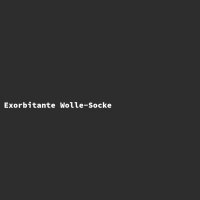 Exorbitante Wolle-Socke